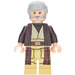 LEGO Obi Wan Kenobi with Gray Hair and Dark Brown Robe Minifigure