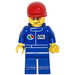 LEGO Octan Oil uniform, Rood Kort Bill Pet, Oranje Sunglasses Town minifiguur