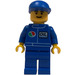 LEGO Octan Worker avec Bleu Chemise avec Petit Octan logo et Oil Nametag, Bleu Jambes, et Bleu Casquette Minifigurine