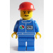 LEGO Octan worker jossa Punainen Lippalakki Minihahmo