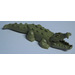 LEGO Olivově zelená Alligator / Crocodile with 20 Teeth with Yellow Eyes without White Glints Pattern with Red Technic, Pin 1/2