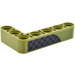 LEGO Olive Green Beam 3 x 5 Bent 90 degrees, 3 and 5 Holes with Tread Plate Pattern Model Left Side Sticker (32526)