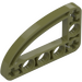 LEGO Zielona oliwka Belka 3 x 5 x 0.5 Zgięty 90 stopni Kwartał Ellipse (32250 / 65714)