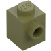 LEGO Olive Green Brick 1 x 1 with Stud on One Side (87087)