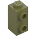 LEGO Verde oliva Ladrillo 1 x 1 x 1.6 con Dos Espigas laterales (32952)