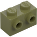 LEGO Olivgrön Kloss 1 x 2 med Knoppar på Ett Sida (11211)