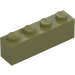 LEGO Olijfgroen Steen 1 x 4 (3010 / 6146)