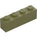 LEGO Olivově zelená Kostka 1 x 4 (3010 / 6146)