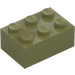 LEGO Zielona oliwka Cegła 2 x 3 (3002)