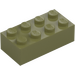 레고 올리브 그린 벽돌 2 x 4 (3001 / 72841)