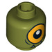 LEGO Olive Green Cyclops Head (Safety Stud) (3626 / 11497)