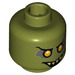 LEGO Olive Green Goblin Minifigure Head (Safety Stud) (3626 / 19101)