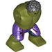 LEGO Verde oliva Hulk Cuerpo con Dark Morado Pants con Avengers logo (19988)