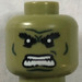 LEGO Olive Green Hulk Head (Recessed Solid Stud) (3626)