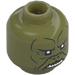 LEGO Olive Green Kithaba Head (Recessed Solid Stud) (3274)