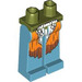 LEGO Olijfgroen Lang Minifigure Poten met Oranje Tassles (99131 / 104781)