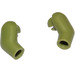 LEGO Olive Green Minifigure Arms (Left and Right Pair)