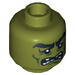 LEGO Olive Green Monster Head (Safety Stud) (3626 / 10714)
