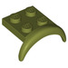 LEGO Olive Green Mudguard Plate 2 x 2 with Wheel Arch (49097)
