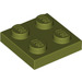LEGO Olive Green Plate 2 x 2 (3022)