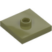 LEGO Olive Green Plate 2 x 2 with Groove and 1 Center Stud (23893 / 87580)