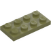 LEGO Olive Green Plate 2 x 4 (3020)