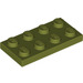 LEGO Olive verte assiette 2 x 4 (3020)