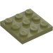 LEGO Olive Green Plate 3 x 3 (11212)