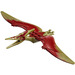 LEGO Маслинено зелено Pteranodon with Dark Red Back and Small Nostrils