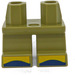 LEGO Olivgrün Kurz Beine mit Gelb und Dark Blau Shoes (41879 / 102036)
