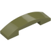 LEGO Olivengrøn Skråning 1 x 4 buet Dobbelt (93273)