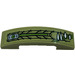 LEGO Olive Green Slope 1 x 4 Curved Double with Teeth, Scales, and Electronics (Right) Sticker (93273)