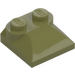 LEGO Olive Green Slope 2 x 2 Curved with Curved End (47457)