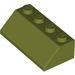 LEGO Olive Green Slope 2 x 4 (45°) with Rough Surface (3037)
