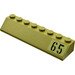 LEGO Olive Green Slope 2 x 8 (45°) with Hydra Vehicle 65 (Left) Sticker (4445)