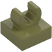 LEGO Olive Green Tile 1 x 1 with Clip (Raised &quot;C&quot;) (15712 / 44842)