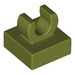 LEGO Olive Green Tile 1 x 1 with Clip (Raised &quot;C&quot;) (15712 / 44842)
