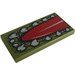 LEGO Olive Green Tile 2 x 4 with Tongue and Tooth (16359 / 87079)