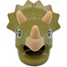 LEGO Olive Green Triceratops Costume Head Cover with Tan Horns