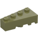 LEGO Olive Green Wedge Brick 2 x 4 Left (41768)