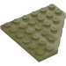 LEGO Olive Green Wedge Plate 6 x 6 Corner (6106)