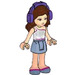 LEGO Olivia, Weiß Eins Schulter Tod, Sand Blau Skirt und Headphones Minifigur