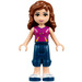 LEGO Olivia mit Dark Blau Cropped Trousers und Magenta oben Minifigur