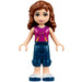 LEGO Olivia with Dark Blue Cropped Trousers and Magenta Top Minifigure