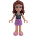 LEGO Olivia met Medium Lavender Skirt en Dark Blauw Vest minifiguur