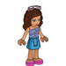 LEGO Olivia with Pink Sunglasses and Blue Skirt Minifigure