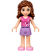 LEGO Olivia mit Purple Skirt und Pink oben mit Herzen Minifigur