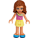 LEGO Olivia mit Single Strap Rosa und Gelb oben Minifigur