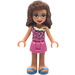 LEGO Olivia med Single Strap Rosa Topp Minifigur