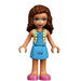 LEGO Olivia met Geel Waistcoat en Blauw Jurk Minifiguur